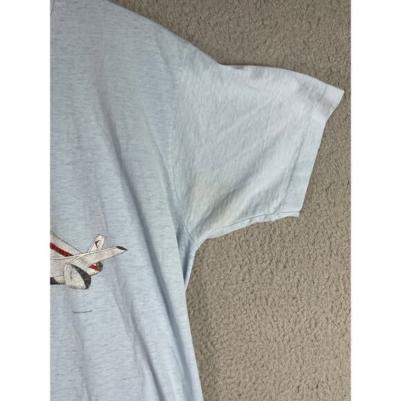 Vintage Screen Stars Best Airplane‎ Graphic T-Shirt XL Single Stitch USA 90s - Picture 11 of 12